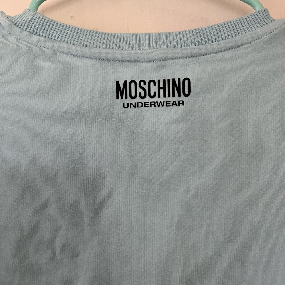 Moschino Men’s Logo Tape Crewneck Sweatshirt View 5